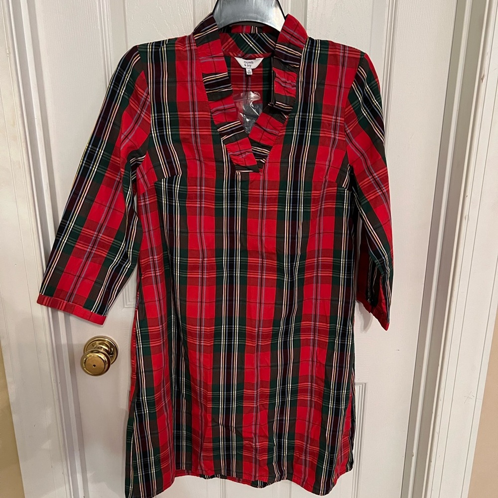 Crown & Ivy Multicolor Plaid Dress